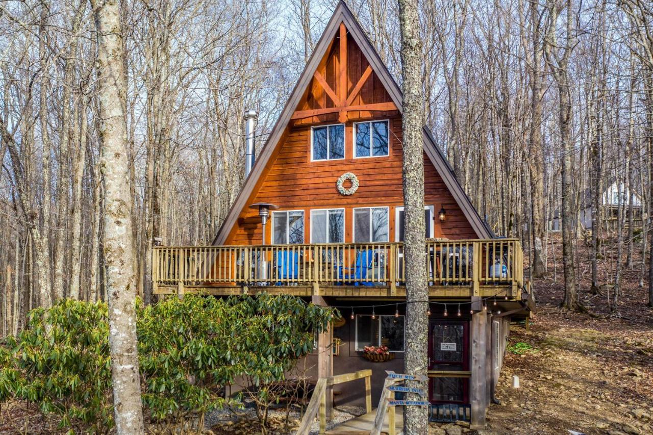 A-Frame Cabin With Hot Tub 1 Mi To Beech Mountain! Exterior photo
